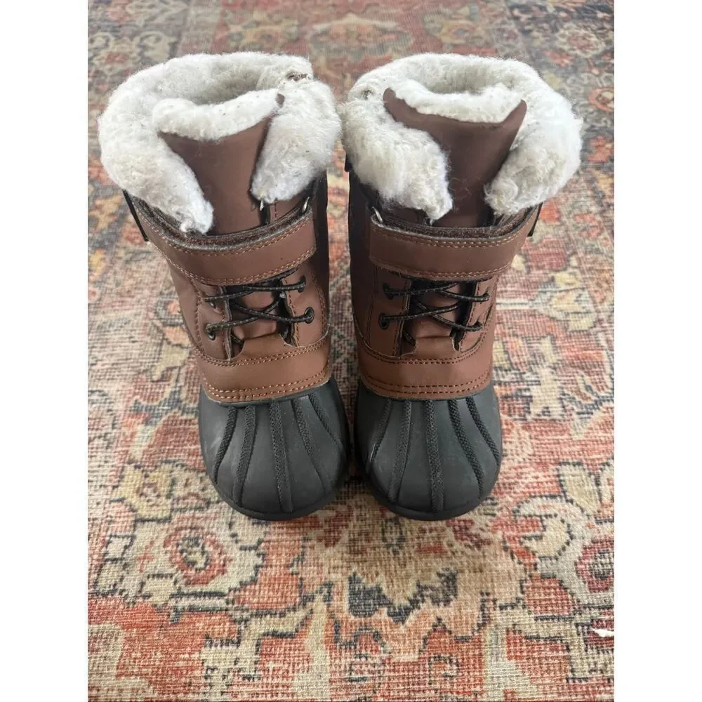 Cat and Jack 11 Toddler Boy Sherpa Lined Winter Snow Boots